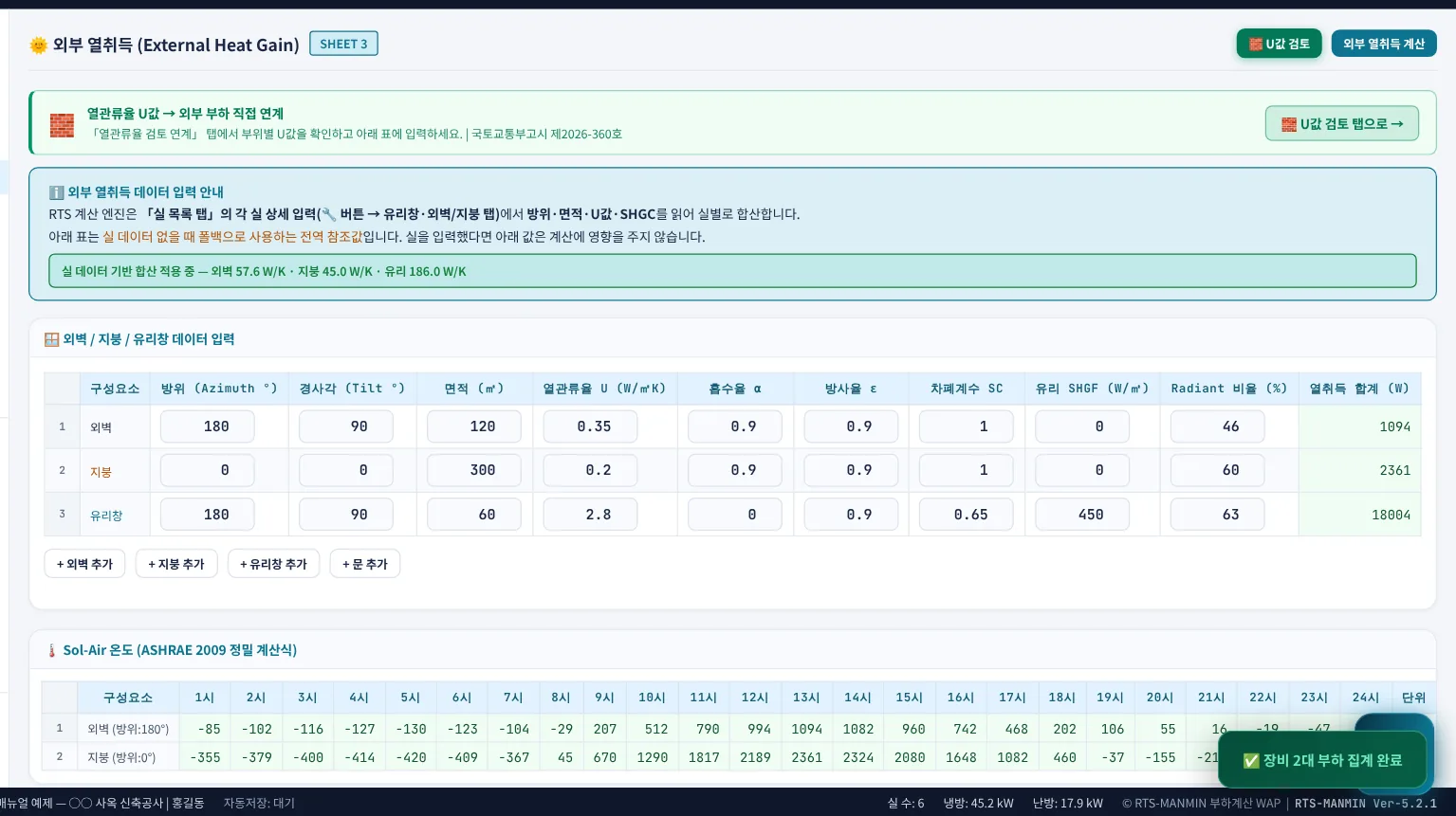 외부 부하 탭 — 실 데이터가 있으면 합산 안내만 표시